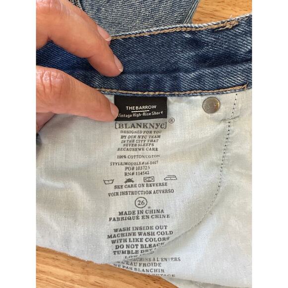 Womens Blank NYC The Barrow Vintage High-Rise Denim Shorts, Size 26 - Picture 4 of 5